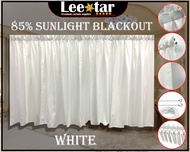 Langsir Naco (1Mx1.3M) Ready Made Curtain!!!Siap Jahit Langsir,Langsir RAYA Kain Tebal 80% Blackout (2 IN 1)-White