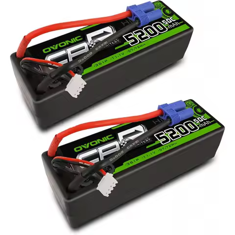 OVONIC 3S Lipo Battery 50C 5200mAh 11.1V Lipo Battery with EC5 Connector for Arrma 1/5 1/8 1/10 RC C