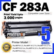 5x Compatible to H* CF283A H*83A 83A 283A H* LaserJet Pro M125 M127 M127fn M201d M201dw M201n M202n 