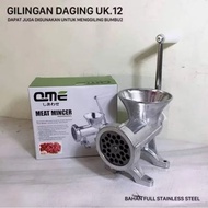 MEAT GRINDER Q2-8712 MANUAL MEAT GRINDER/ m MEAT GRINDER/ MANUAL MEAT GRINDER/ NO. 12 STAINLESS STEE