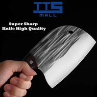 (TTS MALL) Pisau Lapah Daging Super Tajam Kualiti Tinggi Baja Tahan Karat 25cm untuk Dapur & Penggun