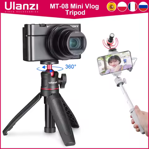 Ulanzi MT-08 DSLR SLR Phone Vlog tripod KIT Cold Shoe Phone Mount Holder for Microphone LED Light Mi