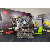 ชุดเซ็ตซีพียู+บอร์ด CPU (เลือกได้) + MB MSI A68HM-E33 V2 SOCKET FM2+ มีเพทหลัง สินค้ามือสอง ไม่มีกล่