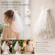 Wedding veil for ijab kabul ceremony, bridal hijab veil for akad nikah, prewedding and wedding