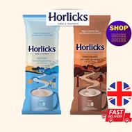 Horlicks UK Hot Malty Goodness Malted Drink Powder Sachets: Instant/Chocolate 32Gram