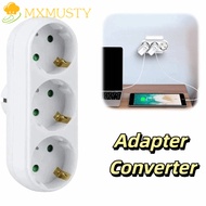 MXMUSTY Outlet Conversion Socket, Safety Door 1 to 2 Way Adapter Converter, Socket Adapter 16 A 250 