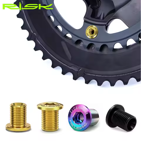 RISK 4/5pcs Titanium Bolts Road Bike Chain Wheel Fixed Screw Crankset Shimano DURA-ACE ULTEGRA 105 B
