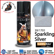 Chai sơn xịt sơn xe Samurai 1701 màu bạc lấp lánh 400ml chính hãng - Nhập khẩu Malaysia