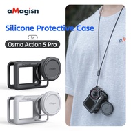 aMagisn For DJI Omso Action5 Pro Silicone Case, Action5 Pro Action Camera Protector
