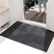 1 PCS Door Mat Outdoor Indoor Entrance Welcome Mat Stain & Fade Resistant Low Profile Rubber