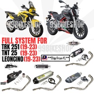 For Benelli Leoncino 250 TRK 251 TNT 25 2019 2023 Front Exhaust Full Systems Link Connect Middle Pip