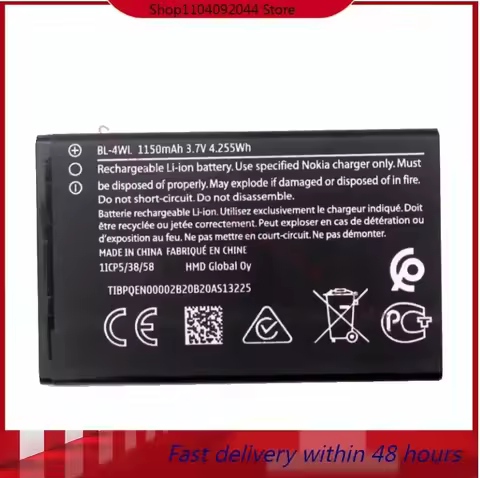 1150mAh BL-4UL / BL-4WL Repalcement Battery For Nokia Asha 225 230 3310 Asha 500 VERSION 225 4G RM-1
