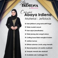 ABAYA IRDIENA DHIA COTTON | JUBAH ABAYA | ABAYA HITAM | JUBAH HITAM | ABAYA DRESS  (S/M/L/XL)