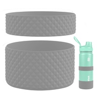 2PCS- Protective- Diamond- Silicone -Boot- Sleeve- with- Circle Silicone Ring, Aquaflask Accessories 12-40oz Aquaflask Rubber Cover Diamond Silicone Boot Non-Slip Silicone Protector for Tumbler