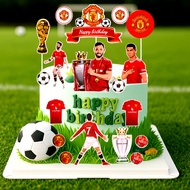 Manchester United Football Team Set, Cake Decoration, Birthday Accessories