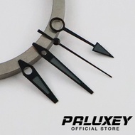 PALUXEY NH34 Black Grey GMT Hands Four Needles Hands Green Luminous Watches Pointer Suitable NH35 NH