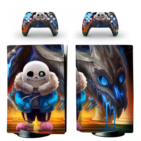 Undertale PS5 Standard Disc Edition Skin Sticker Decal Cover for PlayStation 5 Console & Controller 