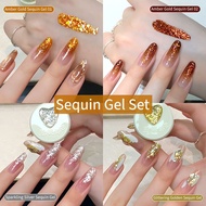 ANNIES Golden Sequin Nail Polish Glue Wedding Strobe Nail diy Need Lighting Gel