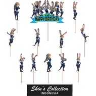 Cake topper Judy Hopps solo Zootopia contents 12 pcs Zootopia cake topper