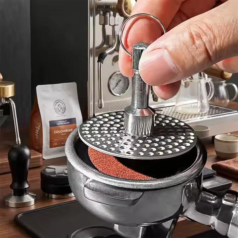 Universal 51/53/58mm Espresso Puck Screen with Magnet Kit Stainless Steel Reusable Puck Screen Coffe
