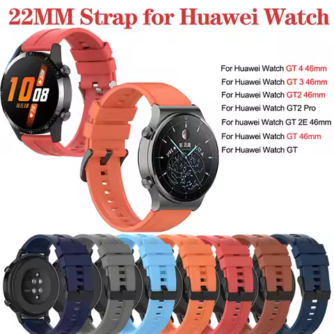 Official Silicone Strap For Huawei Watch GT2 Bracelet Replacement 22mm Watch Band for Huawei Watch G