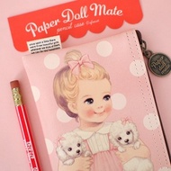 韓國【Afrocat】paper doll mate pencil case5〈Julie〉手帳 筆袋 鉛筆盒 收納