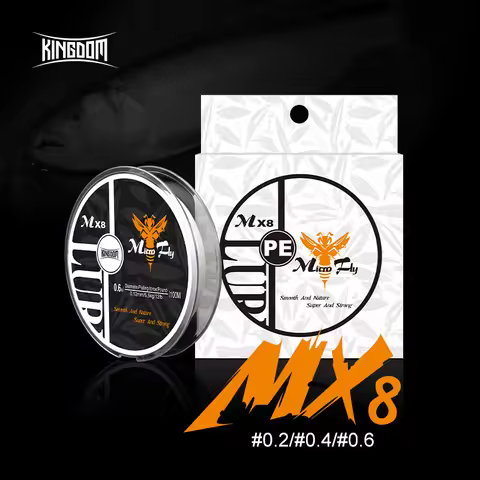 Kingdom Micro Fly THINNER Fishing Lines 100m 4 Strands Braided PE Japan Monofilament Set Leader Line