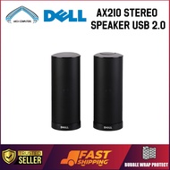 [Ready Stock] USED DELL AX210 STEREO SPEAKER | USB 2.0 | BLACK | FOR DESKTOP & LAPTOP
