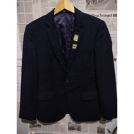 Premium Navy Solid Wool Jacket (M) Slimfeat (Italy)