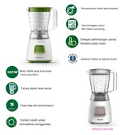 MESIN HIJAU PHILIPS BLENDER HR 2056 HR2056 PLASTIC GLASS PLASTIC JAR MICA 1.25 LITER WHITE GREEN GRE