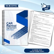 A4 Car Rental Agreement Record Book | Vehicle Lease Log for Businesses