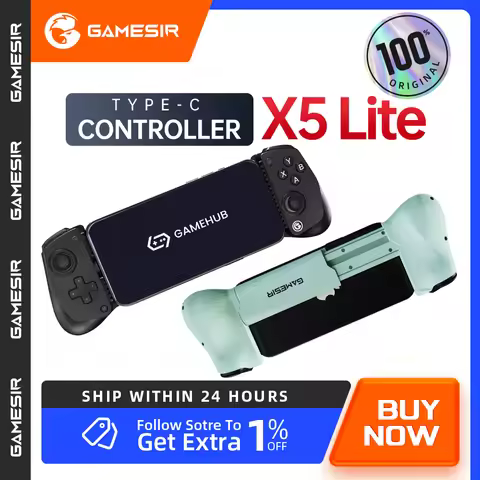 Original GameSir X5 Lite Type-C Wired Mobile Game Controller with Hall Effect Joystick for iphone 15