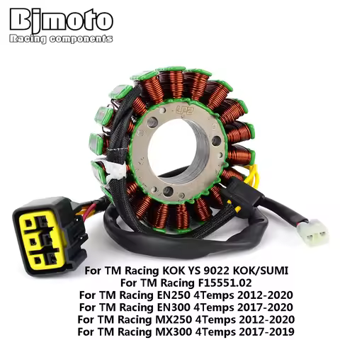 Motorcycle Generator Stator Coil For TM Racing EN250 EN300 MX250 MX300 4Temps 2Temps F15551.02 F1555