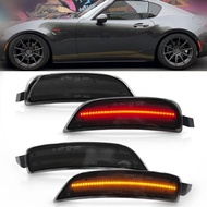 For 2016-2022 Mazda MX-5 Miata LED Front Rear Side Marker Light Smoked Lens 4PCS OEM NA1J-51-5F0B NA