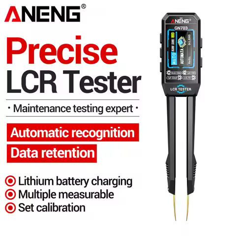 ANENG GN703 Digital LCR Bridge Meter 100Hz 1KHz 10KHz Capacitor Inductance Resistance Tester Recharg
