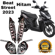 striping honda beat street 2023 hitam, lis body motor beat street 2023