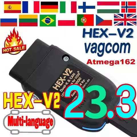2024 Newest VagCom 23.11 Hex Can V2 VCDS 2023 Vag ComOBD2 Diagnostic Cable Multi-Language OBD2 Scann