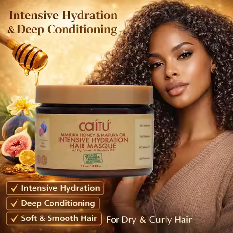 Manuka Honey Hair Mask for Dry Curly Hair Deep Conditioning Moisturizing Hair Masque Intensive Hydra