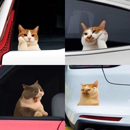 7/6Pcs Cute Meme Car Stickers Luggage Waterproof Sticker Kitten Emoticon Stickers
