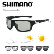 SHIMANO Photochromic  Sun glasses Polarized Sunglasses Men For Men Shades For Fishing Shades Polariz