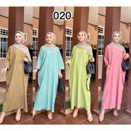 Dress muslimah/kaftan pleated 020