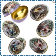 huyisheng  Easter Tin Box 6 Pcs Candy Decor The Gift Storage Case Favor Boxes Tinplate Biscuit Holder Gifts Cookie