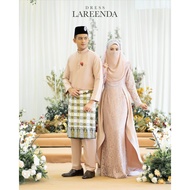 SET NIKAH BAJET BAJU DRESS LAREENDA NUDE CHAMPAGNE | DRESS LACE