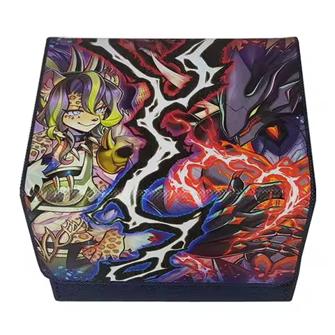 Yu-Gi-Oh! Vanquish Soul OPTCG DIY Large Capacity Leather Card Box Thickened Anime Game Collection Ca