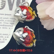 1226S925 Silver Through Hole J Star Rabbit.k Lucky Rabbit L Cloisonne Hibiscus M Pendant Dolly Fish.