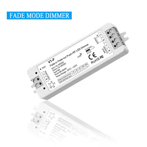 Fade-in Fade-out Push RF LED Dimmer V1-F 5 Fading Speed Push Dimming DC 12V 24V 36V 48V Match With 2