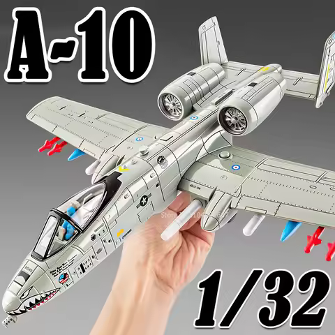 1:32 A-10 Thunderbolt II Alloy Model Fighter Jet Metal Diecast F-14 Fighters Sound Light Doors Open