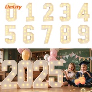 UMISTY LED Light Balloon, 0-9 Numbers 70cm Giant Birthday Figure, Lighted Numbers Light Up Balloons 