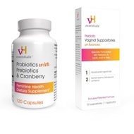 vH essentials Probiotics with Prebiotics and Cranberry Feminine Health Supplement - 120 Capsules (54