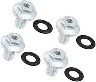 INFINAUTO 4 Pcs M12x1.75 Steel Engine Oil Drain Plug Screw for Chevrolet Silverado 1500 2500 3500 HD